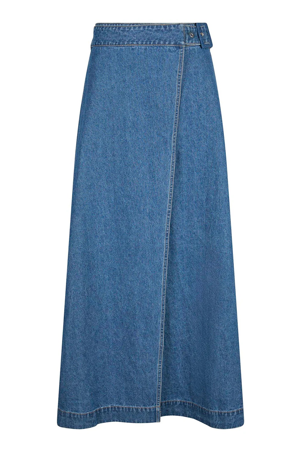 Nina Wrap Denim Skirt | Blue | Nederdel fra Neo Noir - Image 3