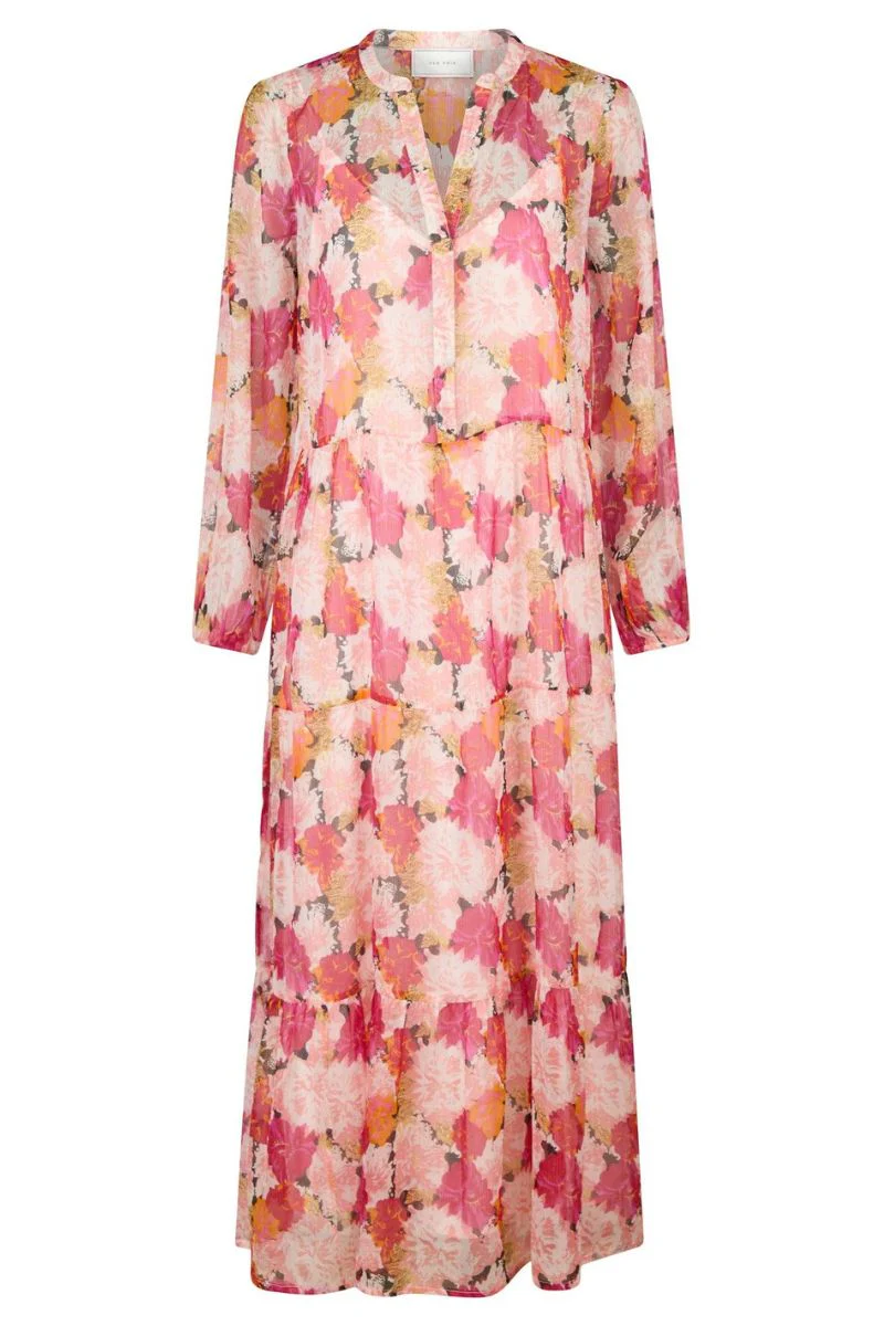 Nobis Maxi Flower Dress | Pink | Kjole fra Neo Noir