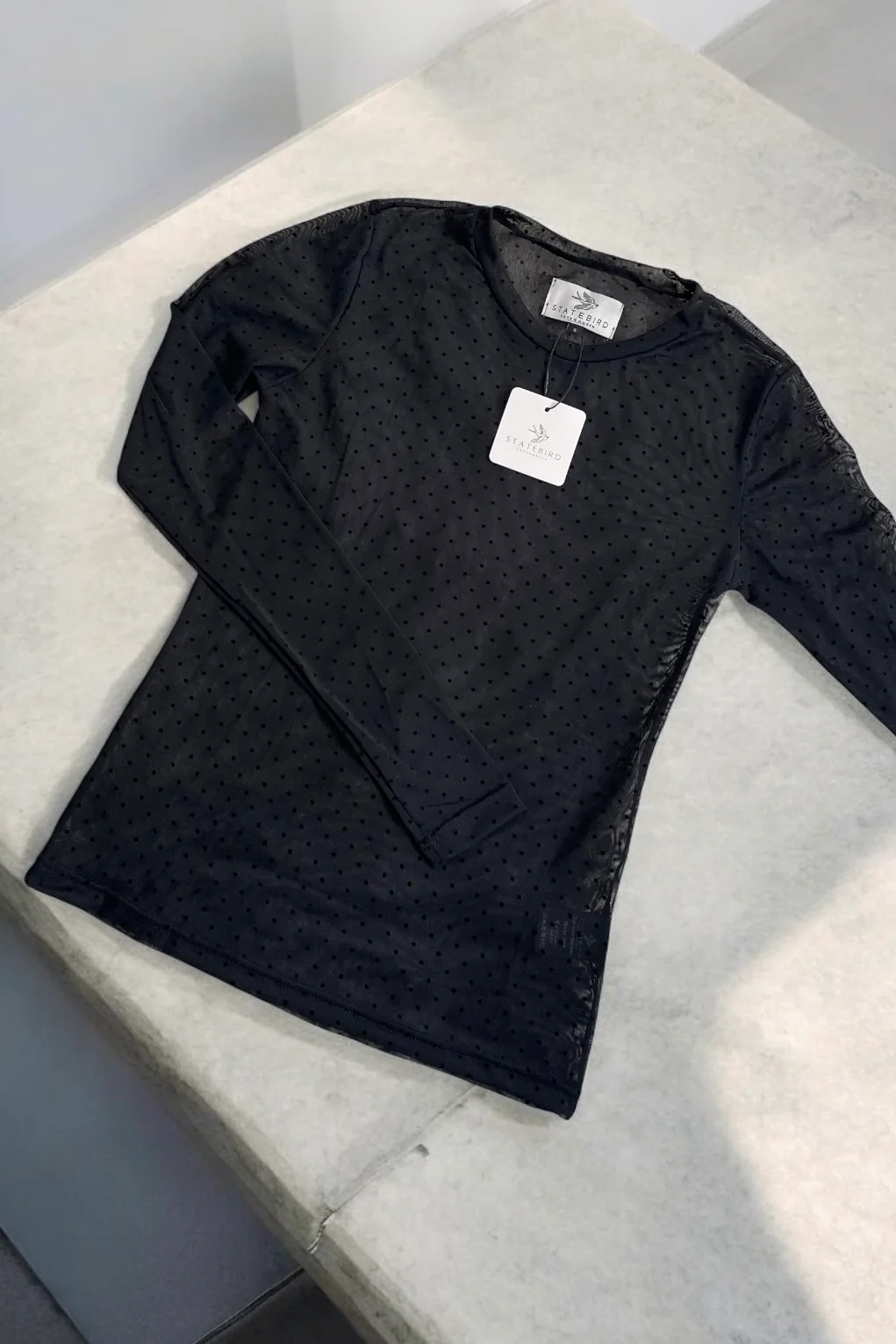 Nola Mesh | Black Dot | Mesh bluse fra Statebird - Image 7