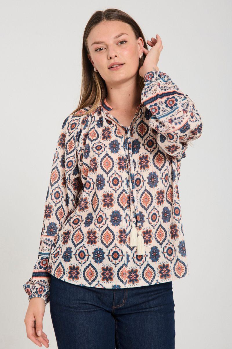 Nomes Blouse 206527 | Moonbeam W. Baked Apple | Bluse fra Freequent - Image 12
