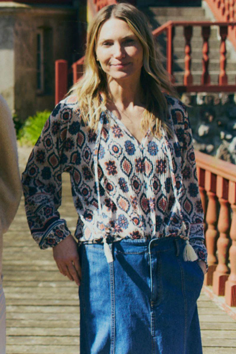 Nomes Blouse 206527 | Moonbeam W. Baked Apple | Bluse fra Freequent - Image 7