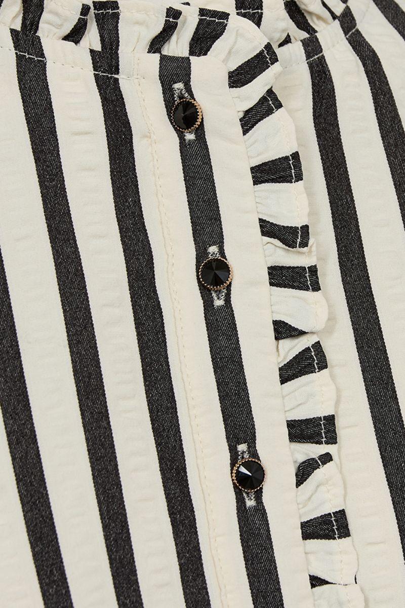 Noto Blouse 204913 | Star Off-White W. Black | Bluse fra Freequent - Image 6