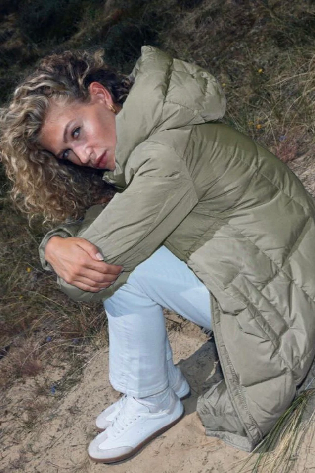 Nova Square Down Coat | Tea | Frakke fra Mos Mosh - Image 5
