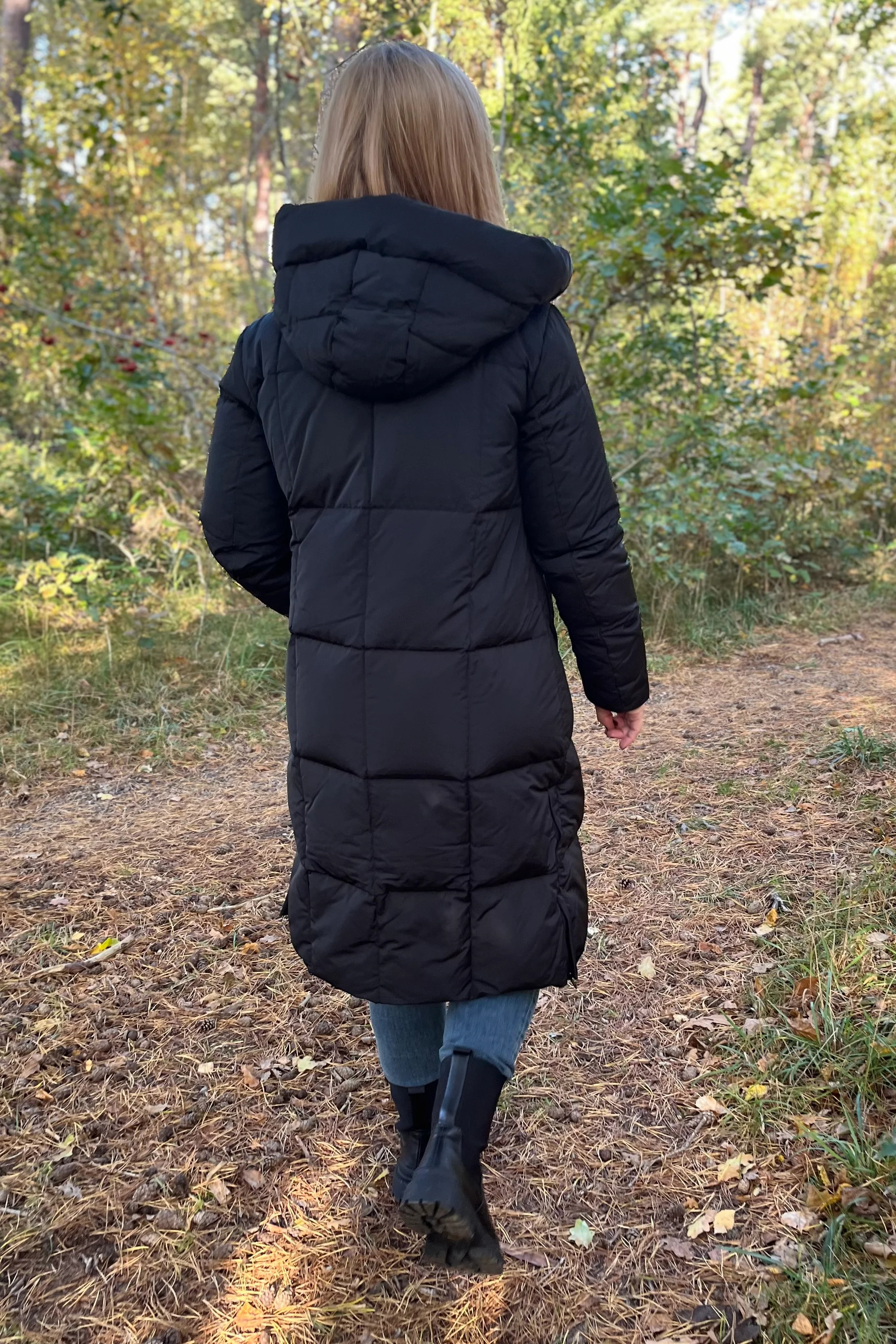 Nova Square Down Coat | Sort | Frakke fra Mos Mosh - Image 15
