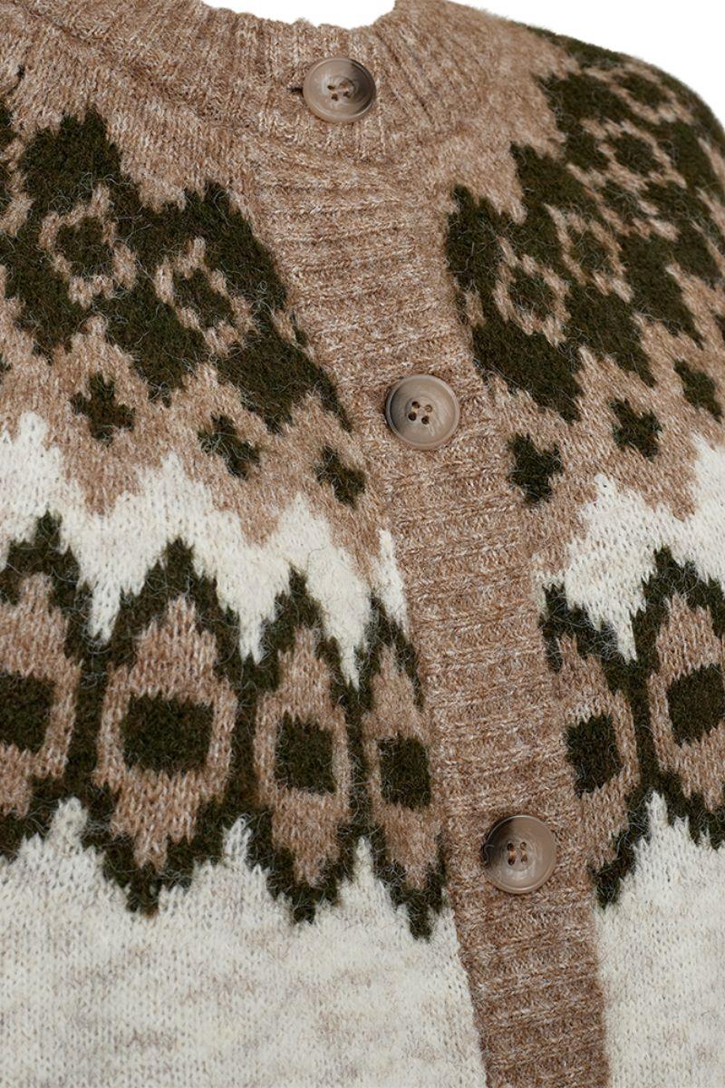 Novala Cardigan 206811 | Moonbeam Mel W Kombu Green Mel | Cardigan fra Freequent - Image 5