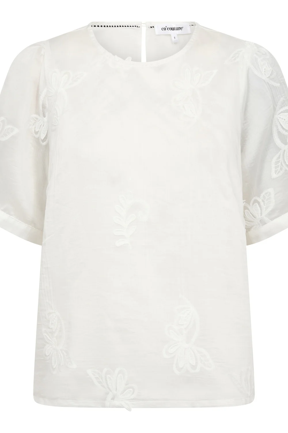 Novin Emb SS Blouse 45188 | Off white | Top fra Co'couture