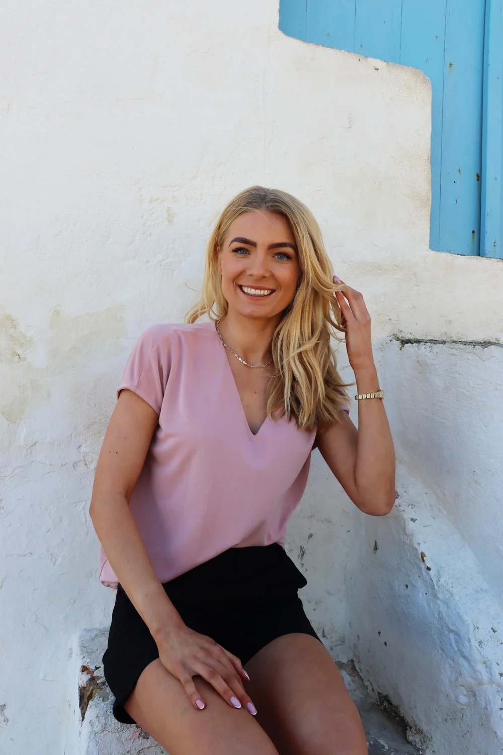 Nuni Vneck Tshirt | Dusty Rose - Image 2