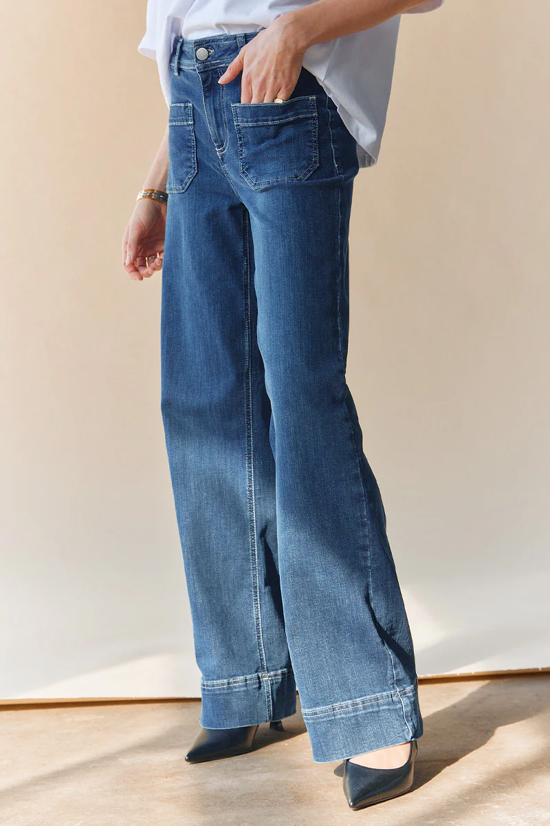 Eleonora Jeans | Dark Blue Denim | Jeans fra French Laundry - Image 18