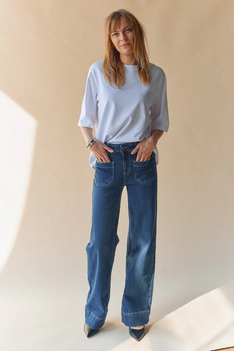 Eleonora Jeans | Dark Blue Denim | Jeans fra French Laundry - Image 19