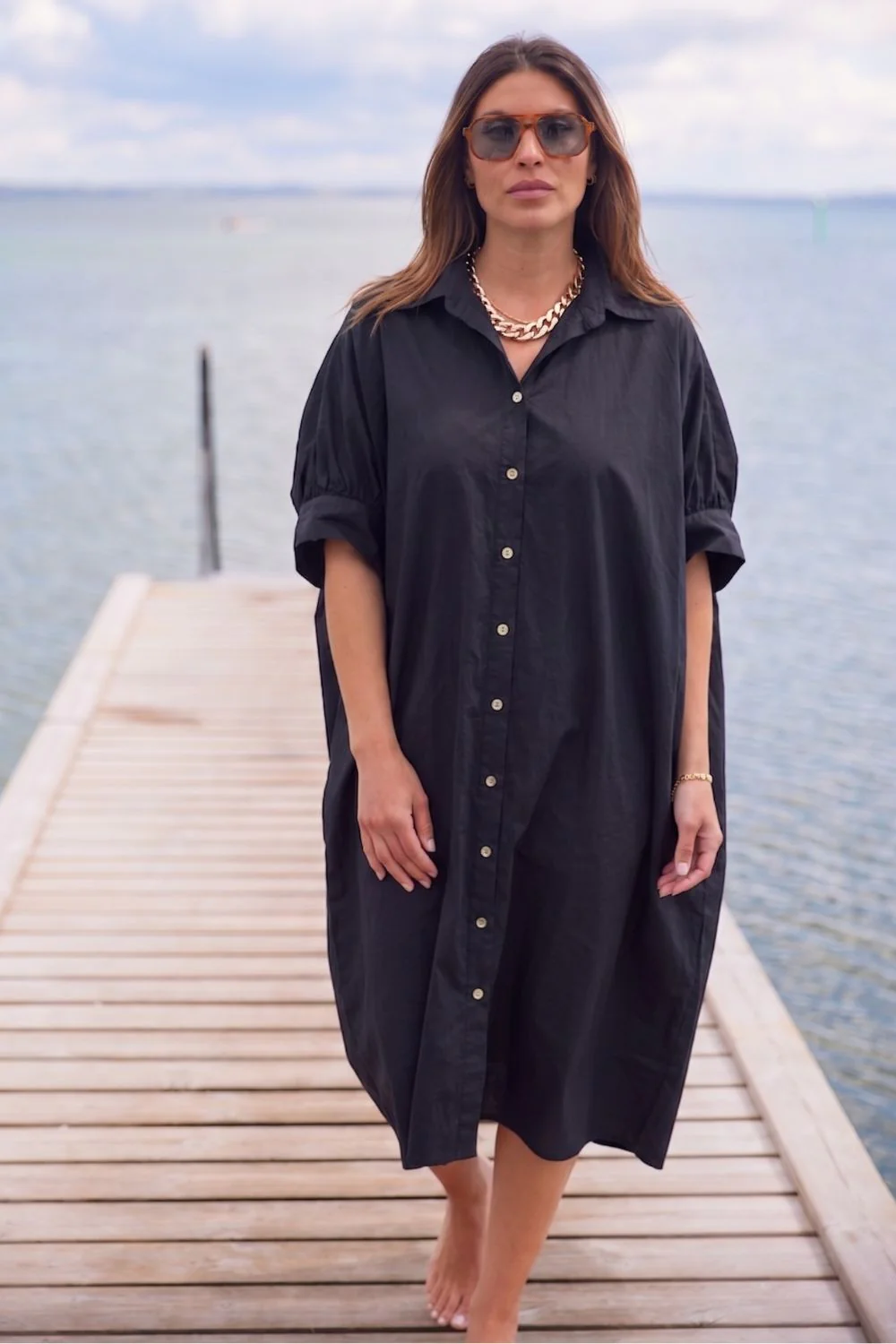Olive Oversize Dress | Black - Image 3