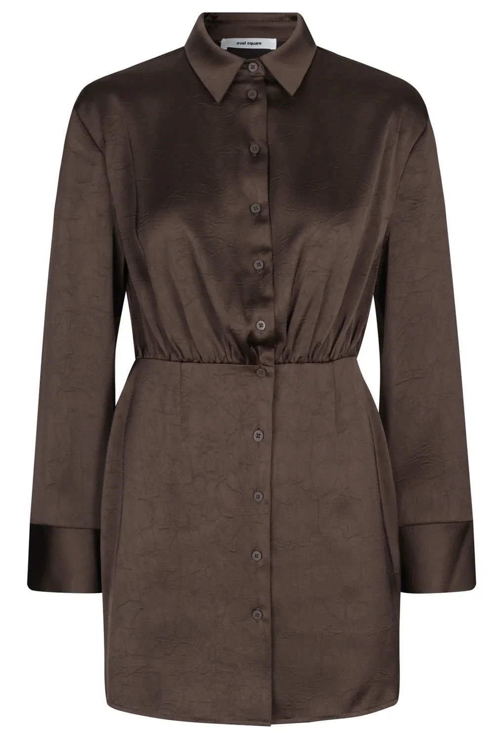OS Polish shirt dress | Dark Oak | Kjole fra Oval Square