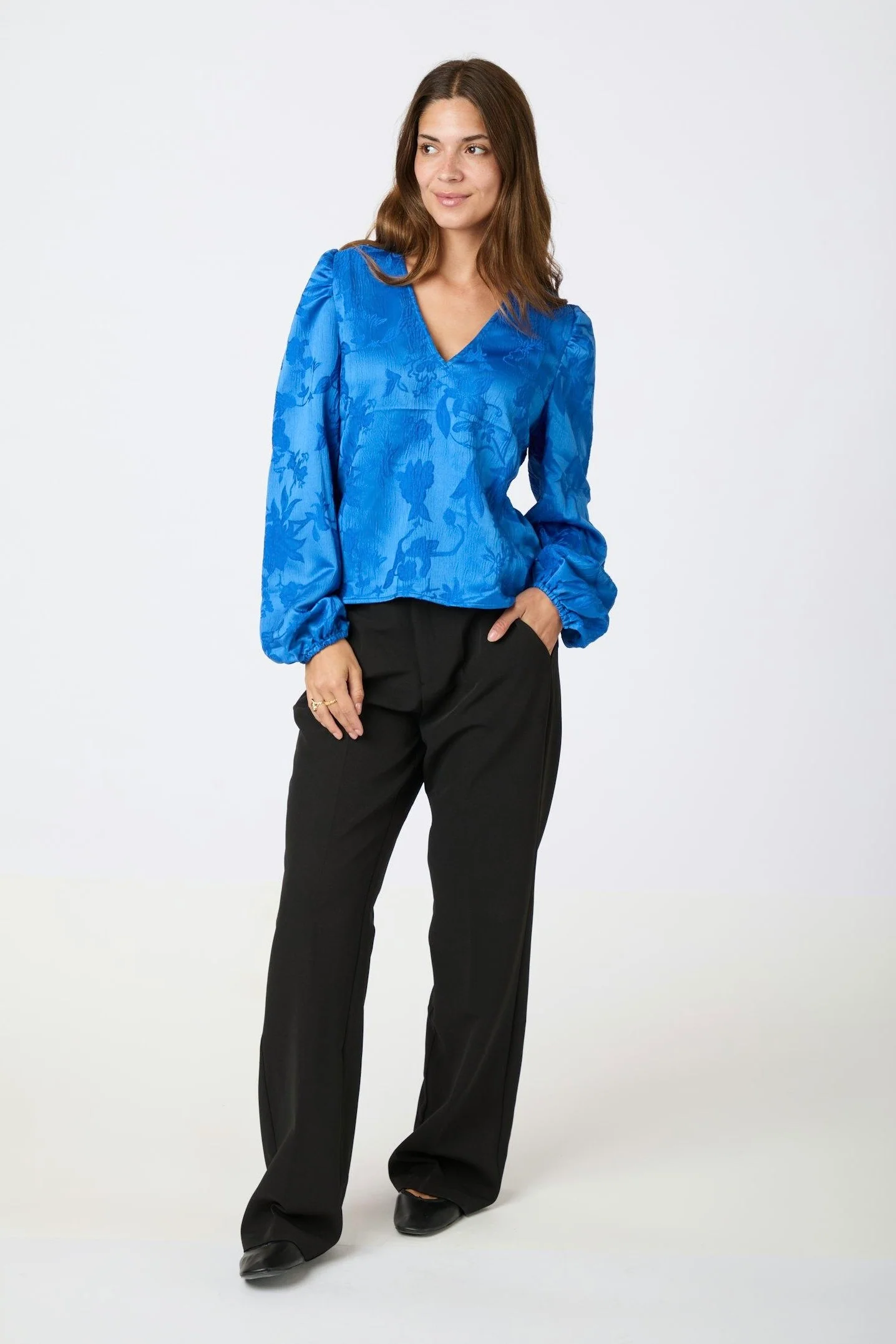 Palmino Jacquard Blouse | Bluse fra Neo Noir - Image 3