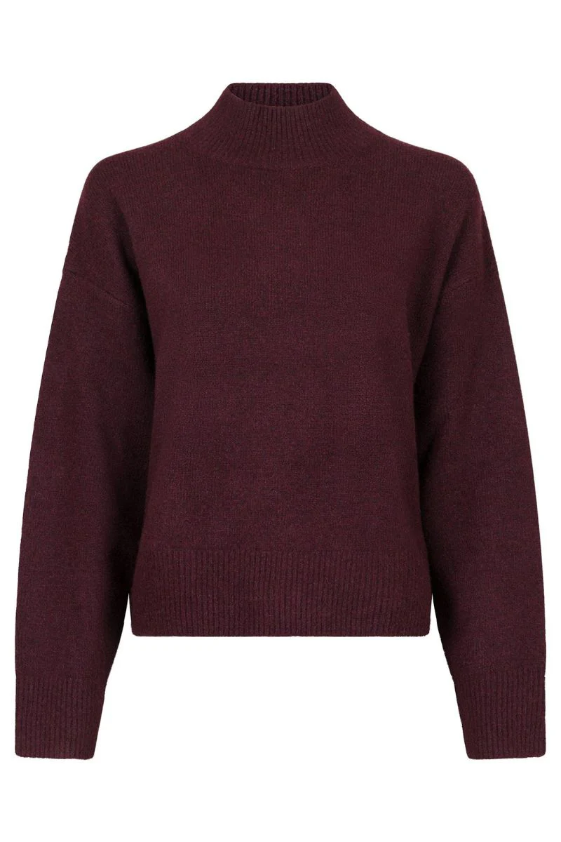 Paulina Knit Blouse | Wine | Bluse fra Neo Noir - Image 2