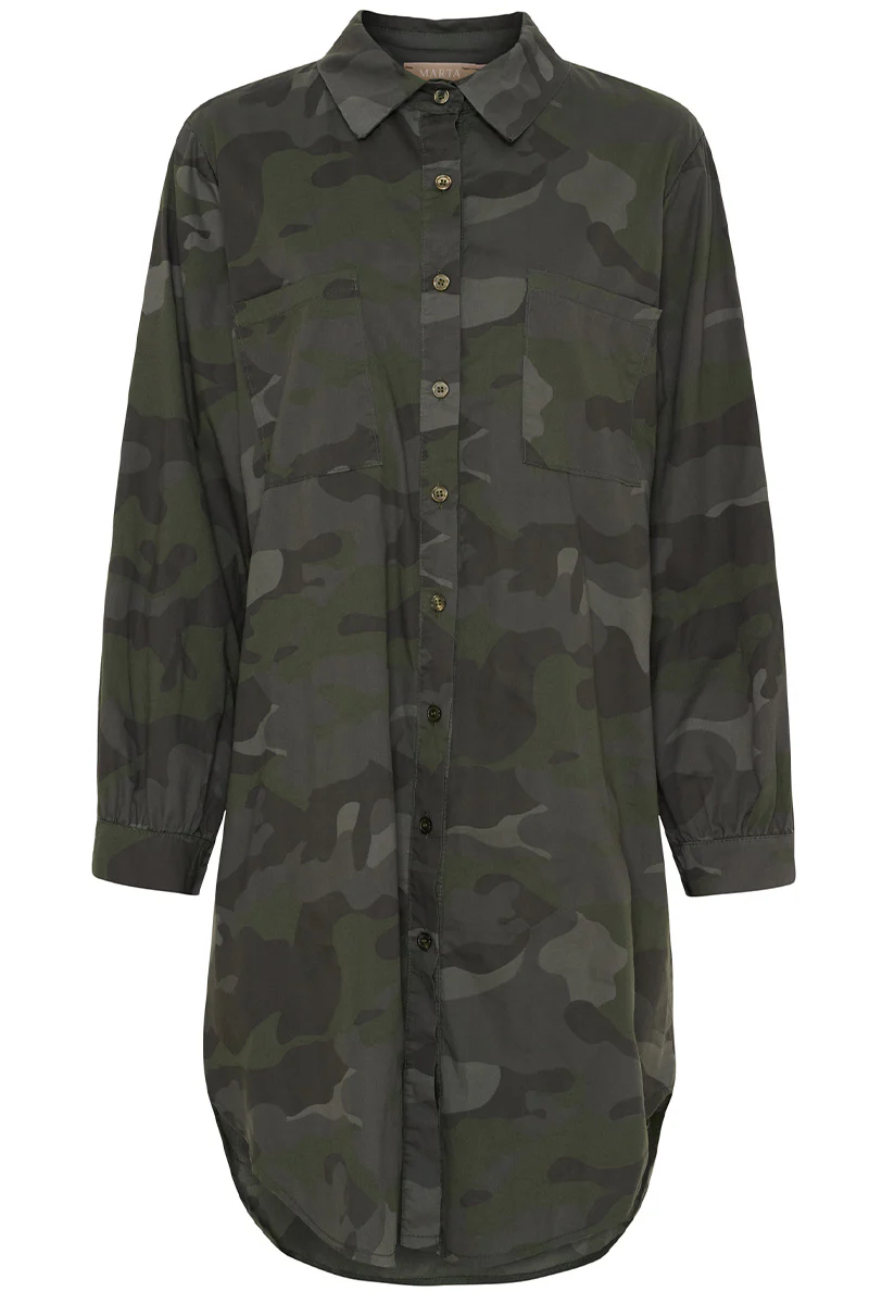 Pearl Shirt | Camo | Skjorte fra Marta du Chateau