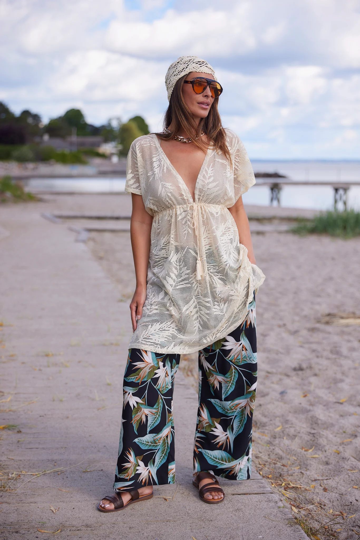 Perfect Floral Pants | Black | Bukser fra Avery - Image 3