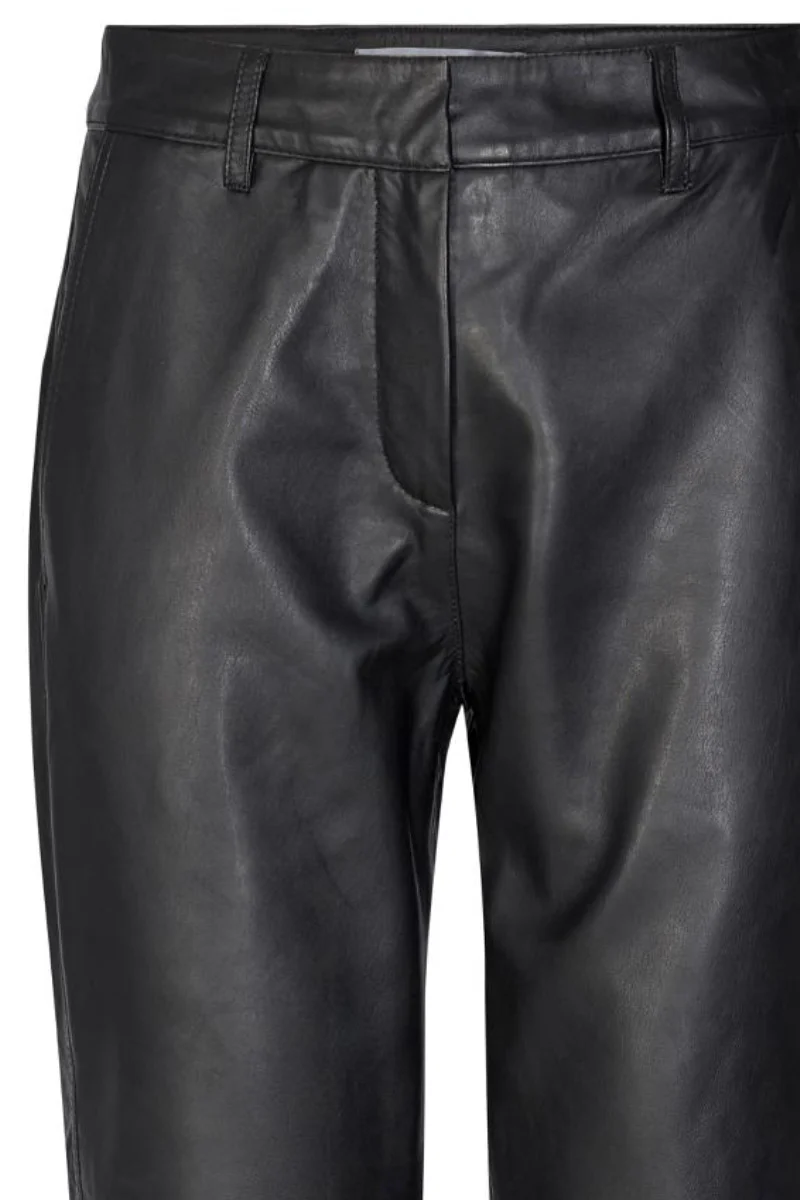Phoebe Leather Chino | Black | Bukser fra Co'couture - Image 2