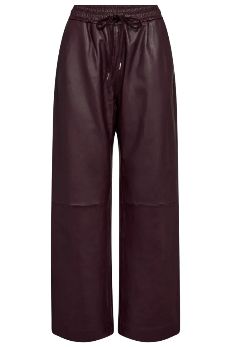 Phoebe PullOn Leather Pant 31243 | Plum | Bukser fra Co'couture