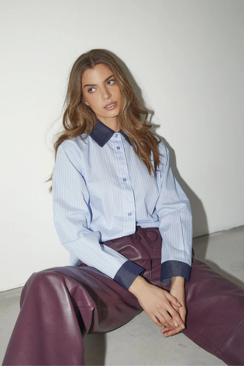 Phoebe PullOn Leather Pant 31243 | Plum | Bukser fra Co'couture - Image 2