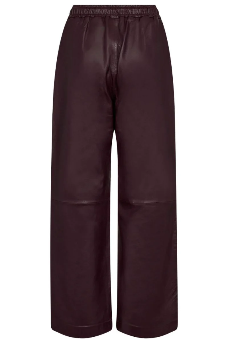 Phoebe PullOn Leather Pant 31243 | Plum | Bukser fra Co'couture - Image 3