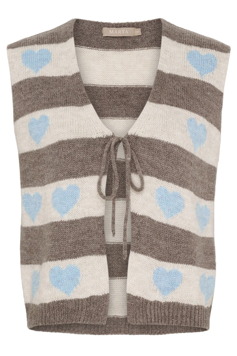Phoenix Knit Vest | Celeste | Strik fra Marta du Chateau