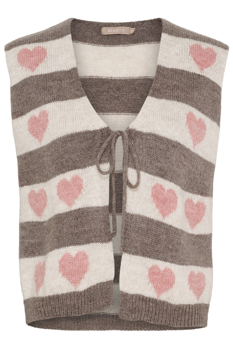 Phoenix Knit Vest | Old Rose | Strik fra Marta du Chateau