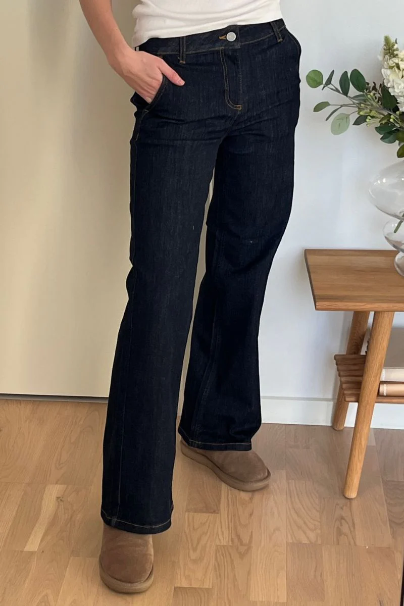 Nora Jeans | Raw Blue Denim | Jeans fra French Laundry - Image 10