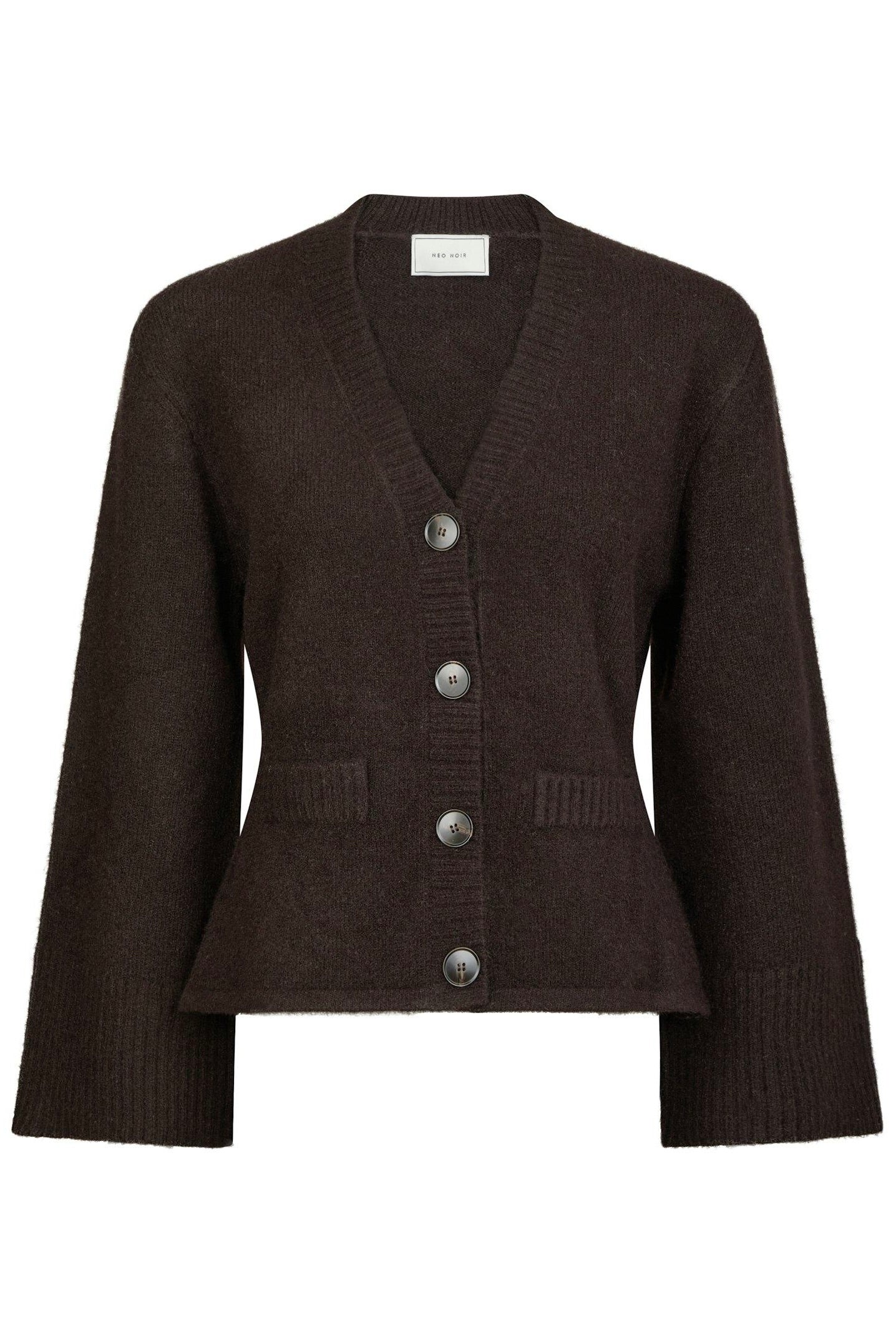 Pixie Knit Cardigan | Dark Brown | Strik fra Neo Noir