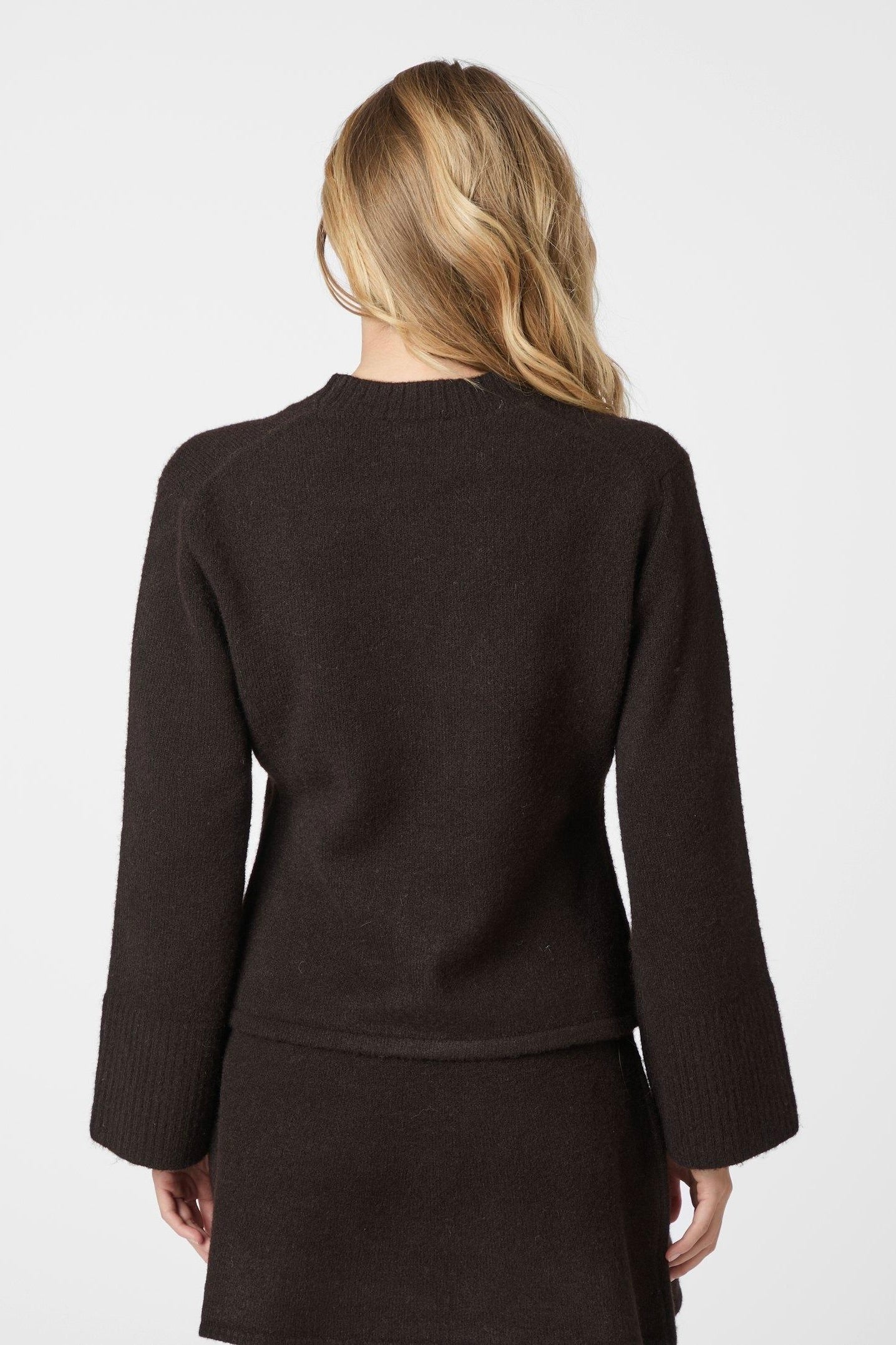 Pixie Knit Cardigan | Dark Brown | Strik fra Neo Noir - Image 5