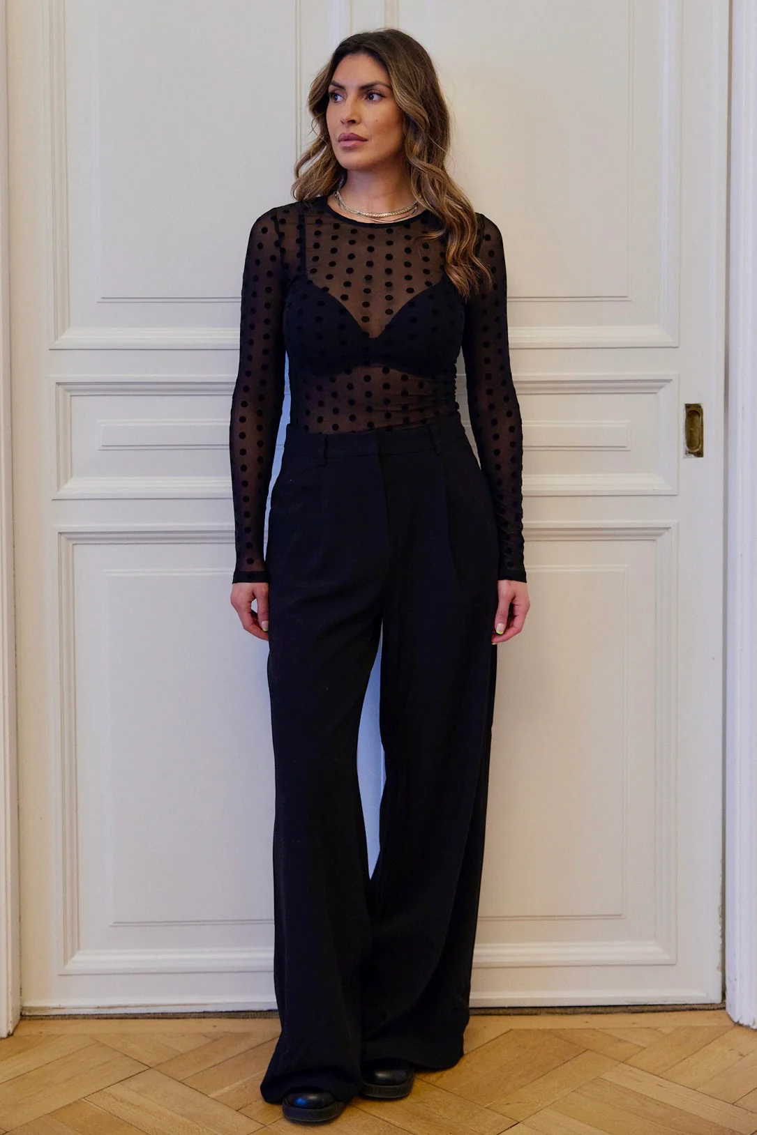 Mesh Blouse Dots | Mesh bluse fra Avery - Image 8