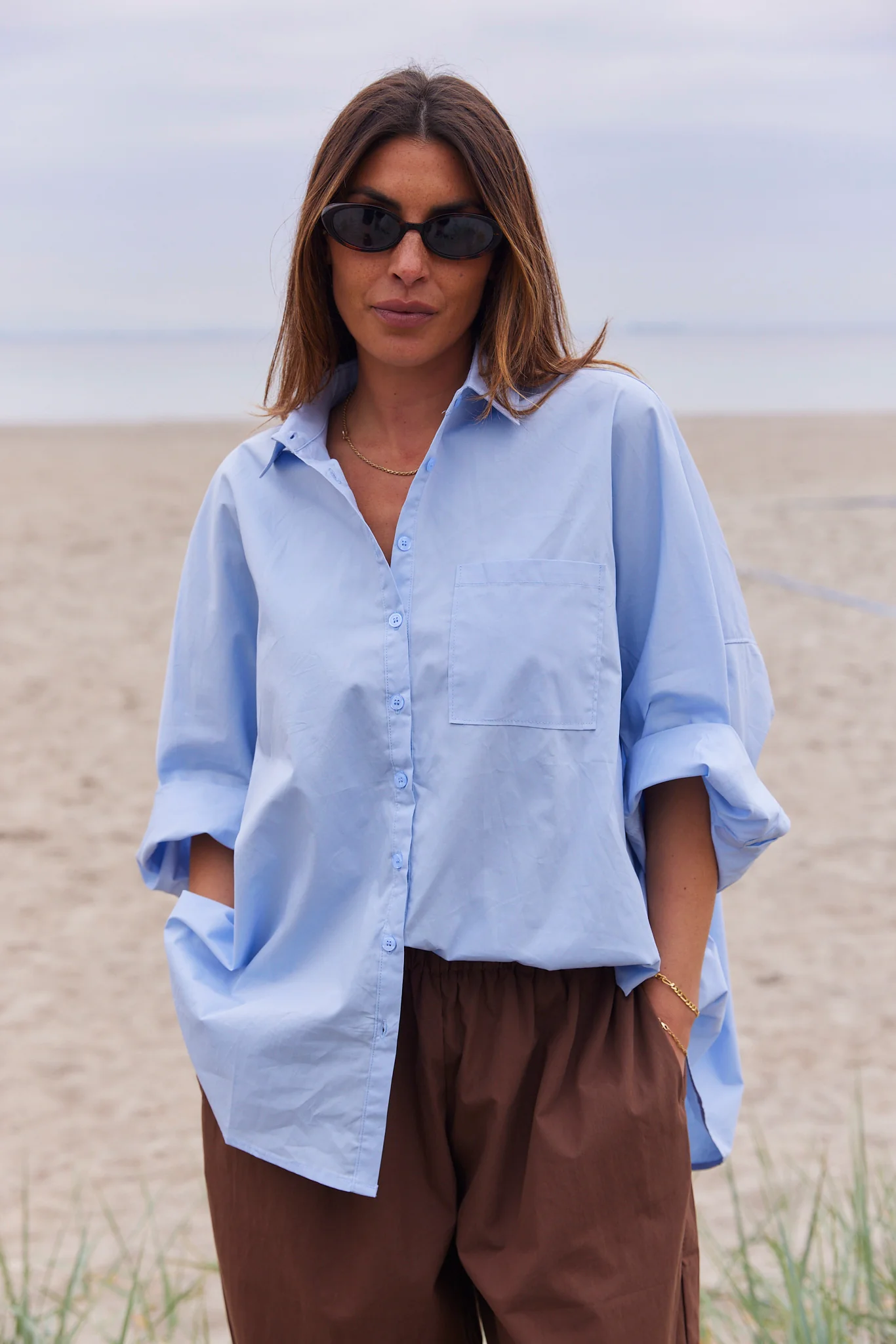 Polly Cotton Shirt | Sky Blue | Skjorte fra Atelier C - Image 2