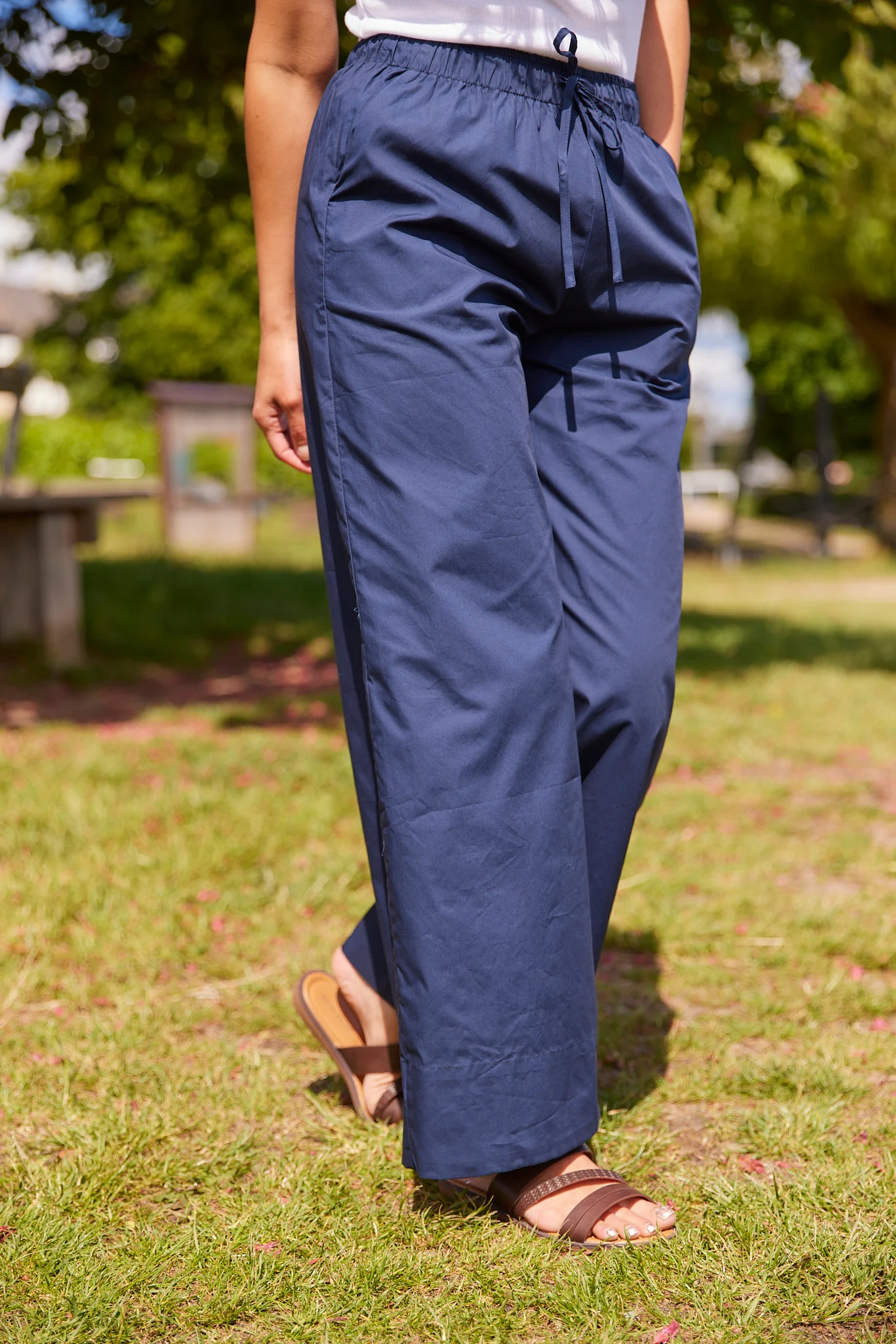 Polly Cotton Pants | Navy - Image 3