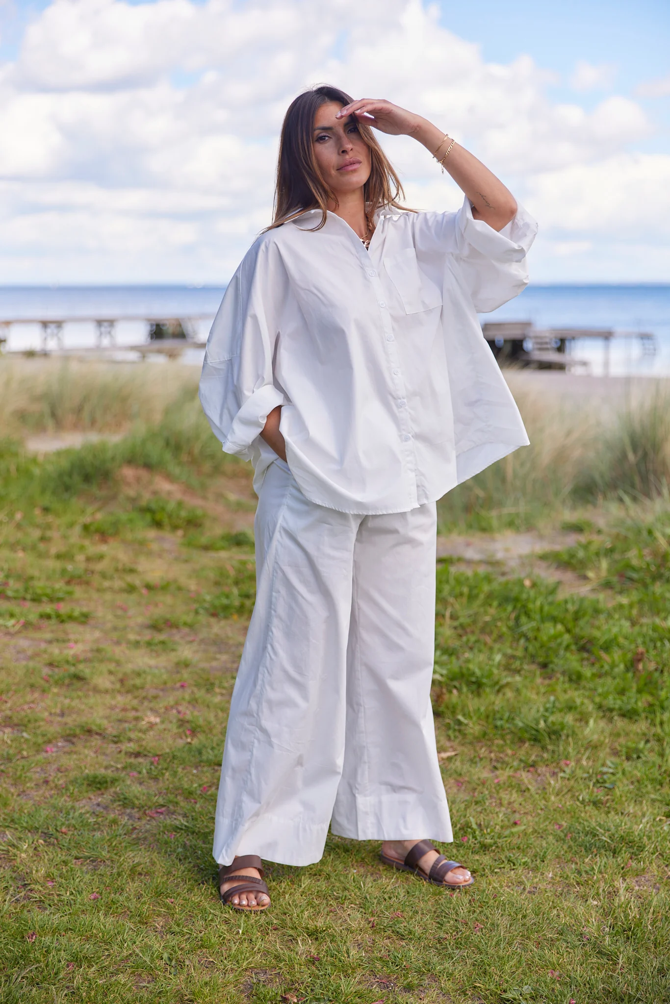 Polly Cotton Pants | White - Image 2