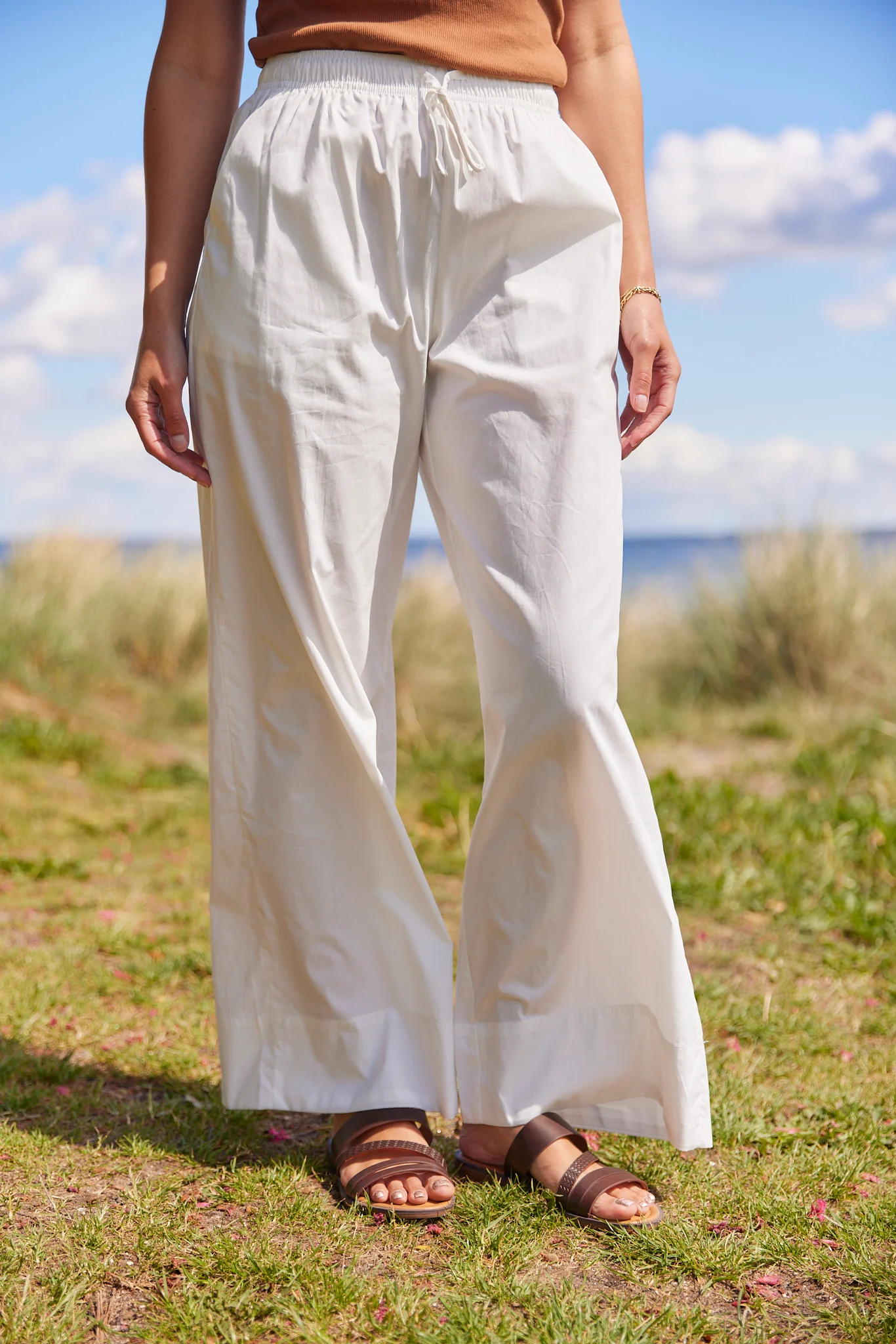 Polly Cotton Pants | White - Image 3