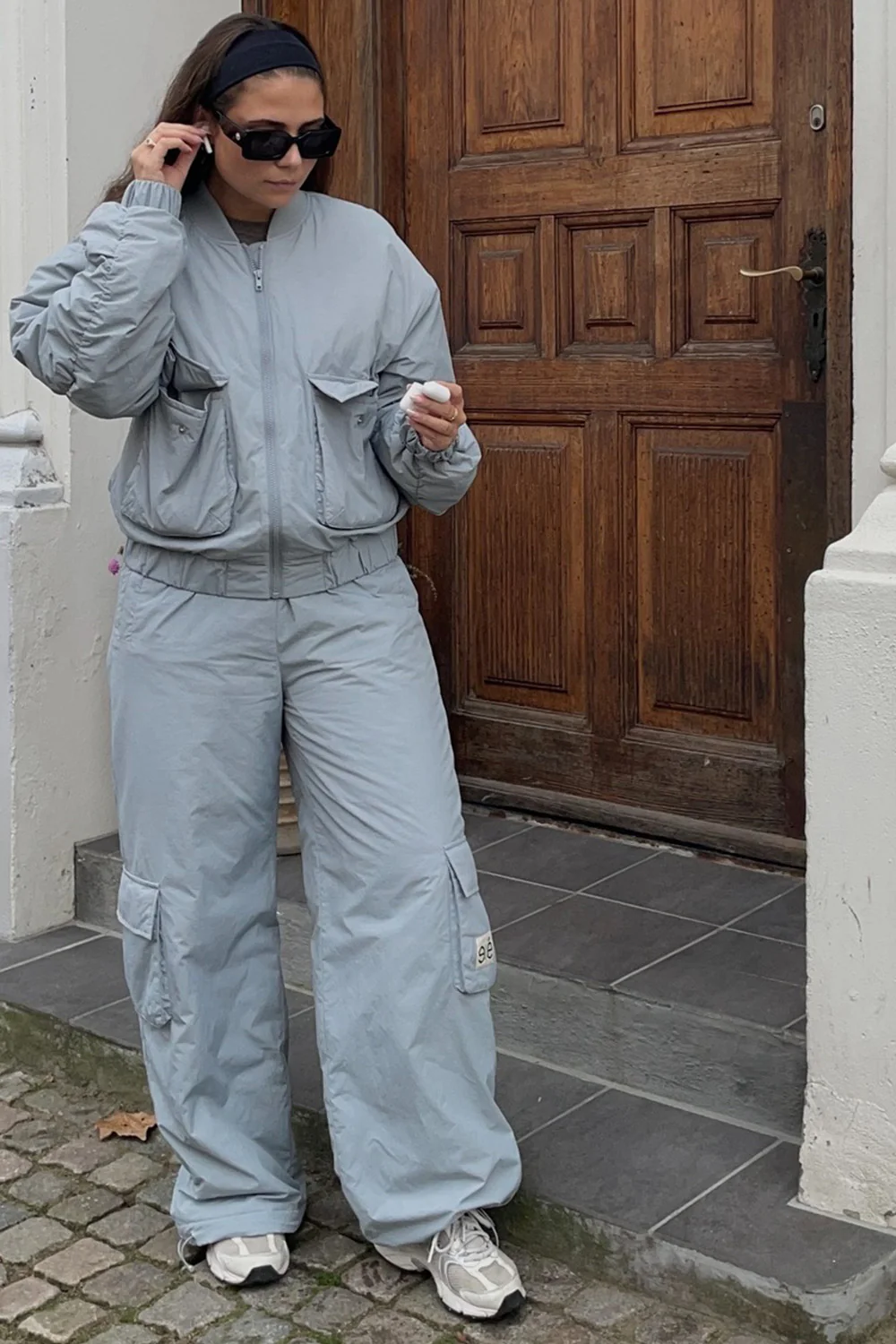 Poppy Padded Trousers | Quarry | Bukser fra Esmé studio - Image 3