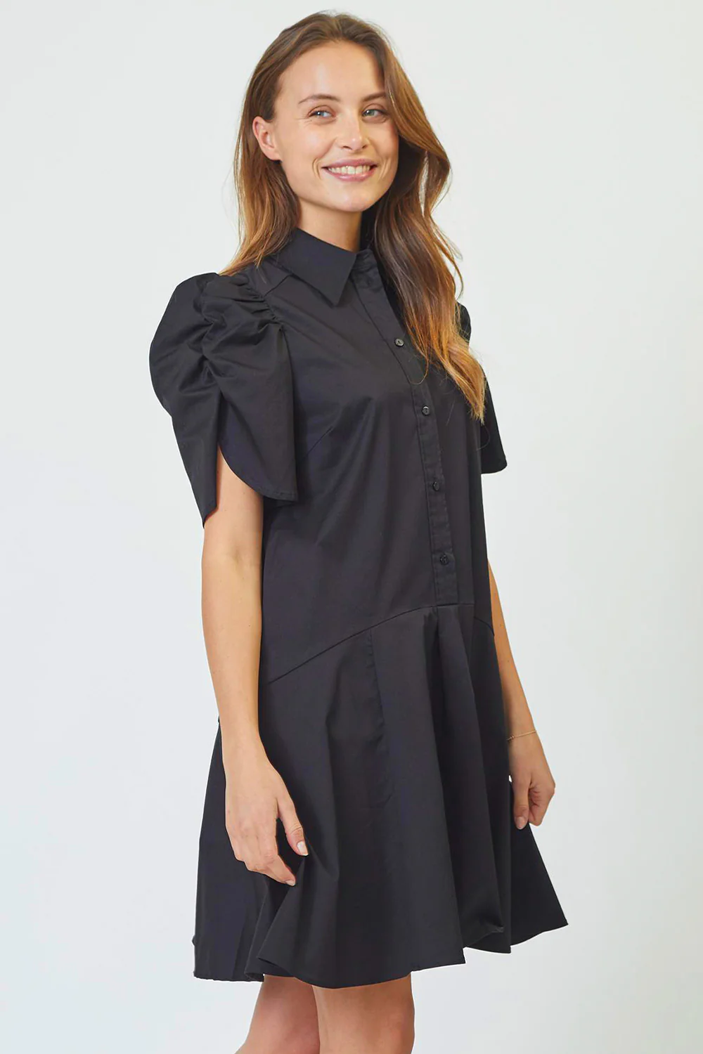 Poppy SS Shirt Dress 36533 | Black | Kjole fra Co'couture