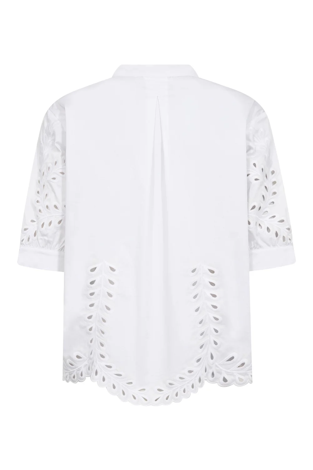 Poppy Emb. V Shirt | White | Skjorte fra Co'couture - Image 5