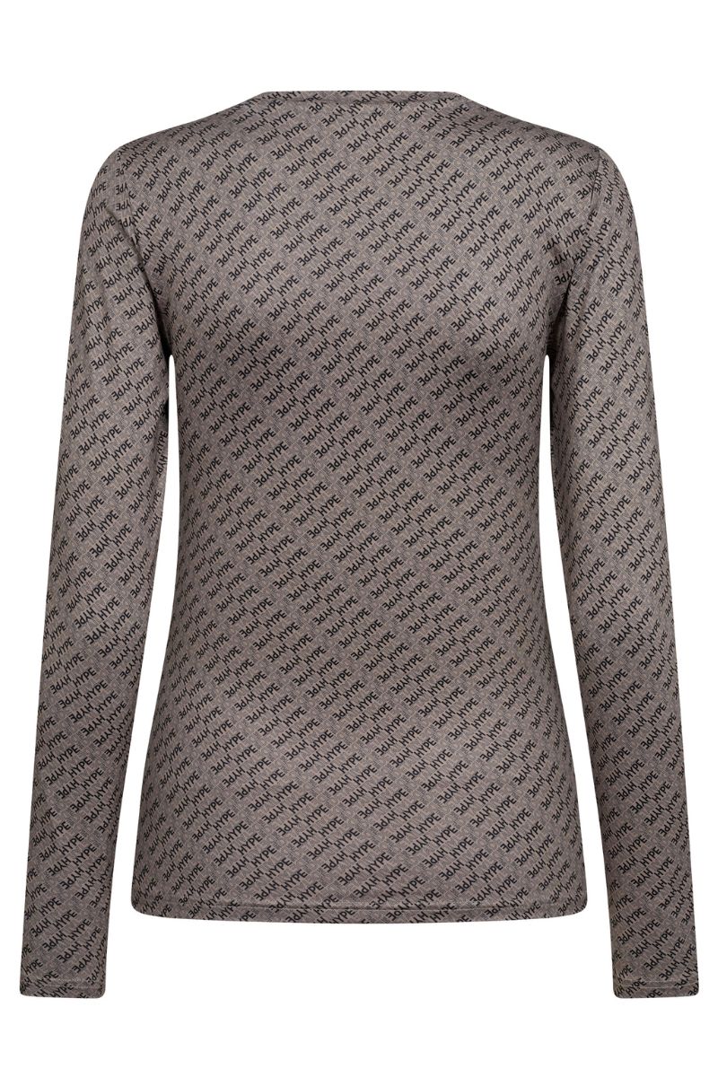 Printed Blouse | Beige | Bluse fra Hype the Detail - Image 5