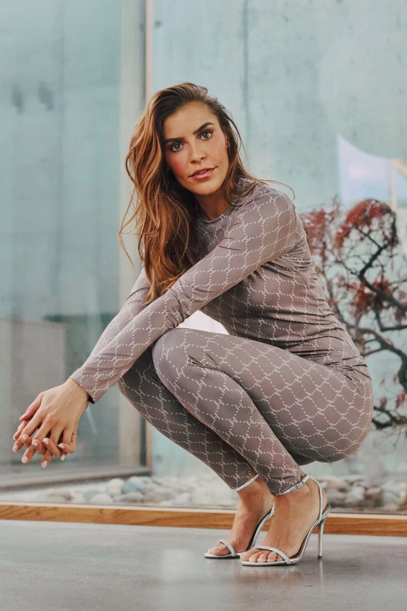 Printed legging | Brun | Strømpebukser fra Hype the Detail - Image 3