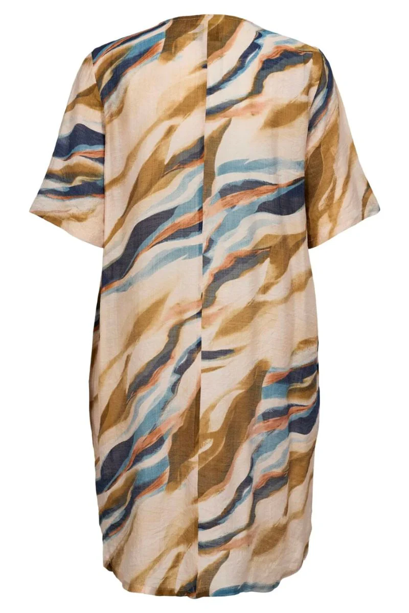 Puk Ss Tunic | Navy Brown Tie Dye | Bluse fra Liberté - Image 4
