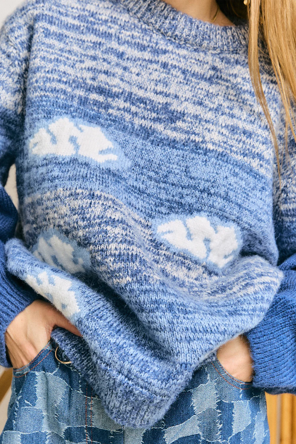 Rabekka sweater | Blå | Strik fra Helmstedt - Image 2