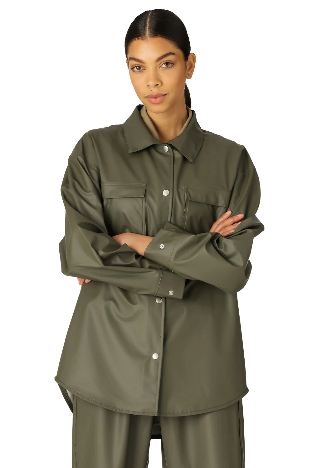 Rain Jacket Rain186 | Army | Regnjakke fra Ilse Jacobsen - Image 2