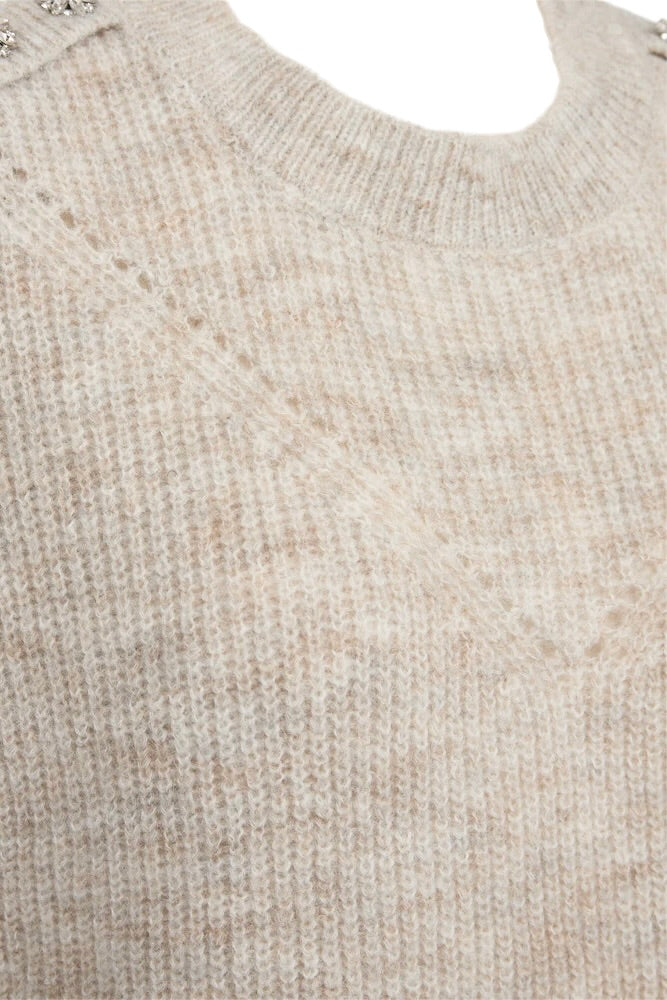 Ranola Waistcoat 205074 | Moonbeam Melange | Cardigan fra Freequent - Image 6