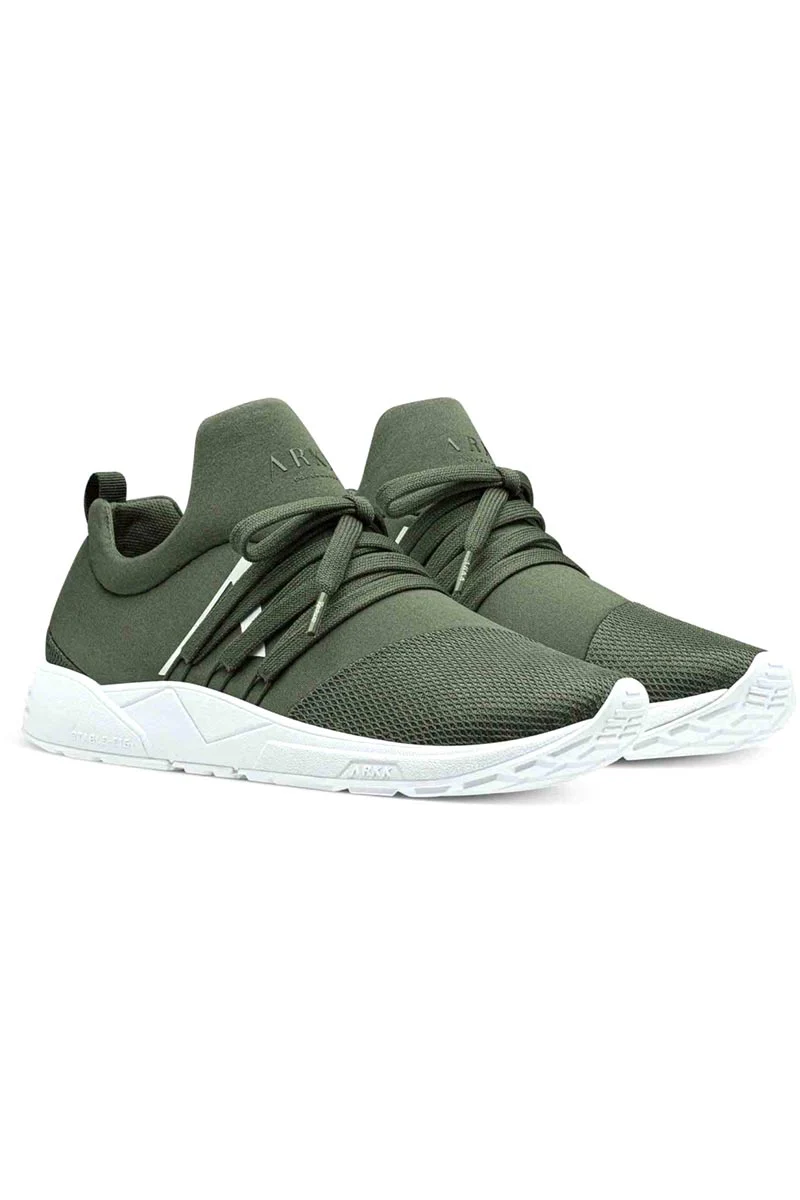 Raven Mesh PET S-E15 | Dark Army White | Sneakers fra Arkk