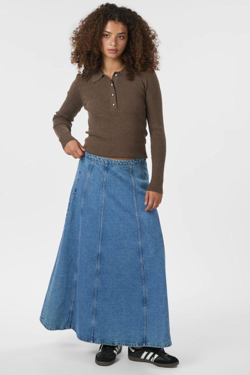 Raya Denim Skirt | Vintage Blue | Nederdel fra Neo Noir - Image 6