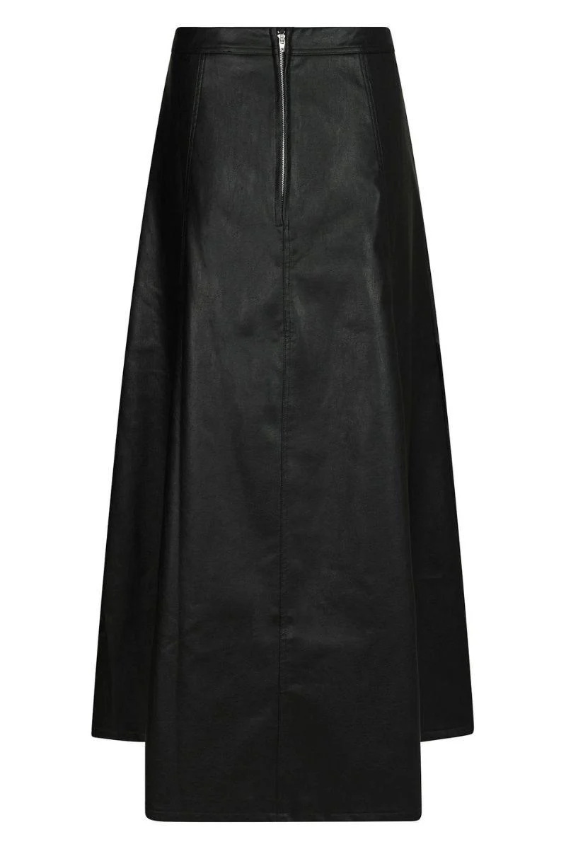 Raya Faux Leather Skirt | Black | Nederdel fra Neo Noir - Image 4
