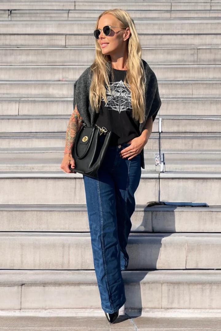 Reem Mila Jeans | Dark Blue | Jeans fra Mos Mosh - Image 4
