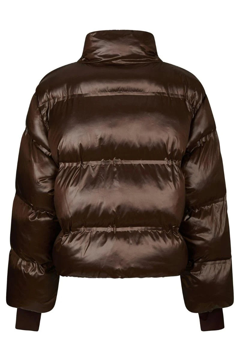 Rhea Shiny Puffer Jacket | Dark Brown | Jakke fra Neo Noir - Image 6