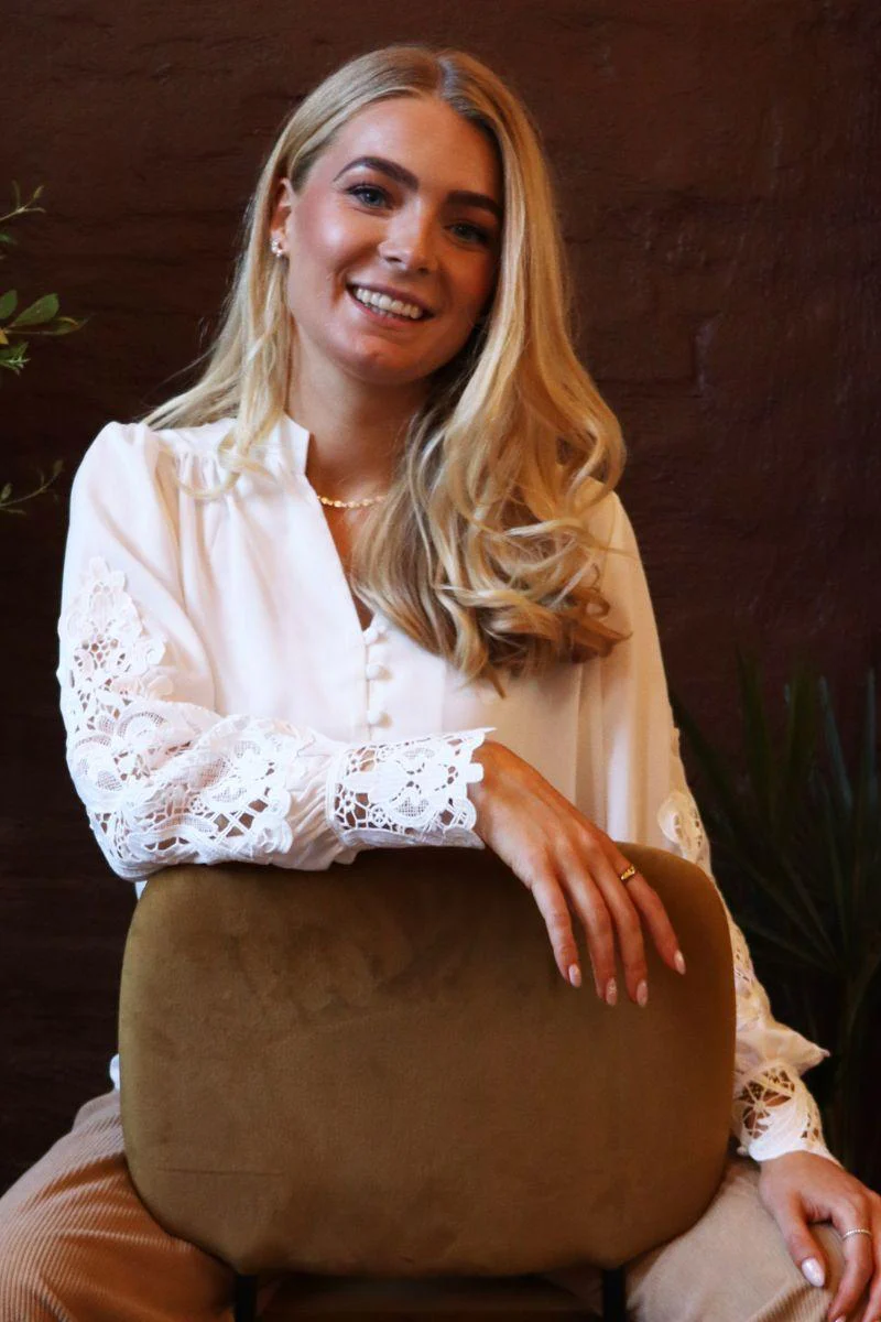 Rigmor Ls Blouse | White | Bluse fra Liberté - Image 3