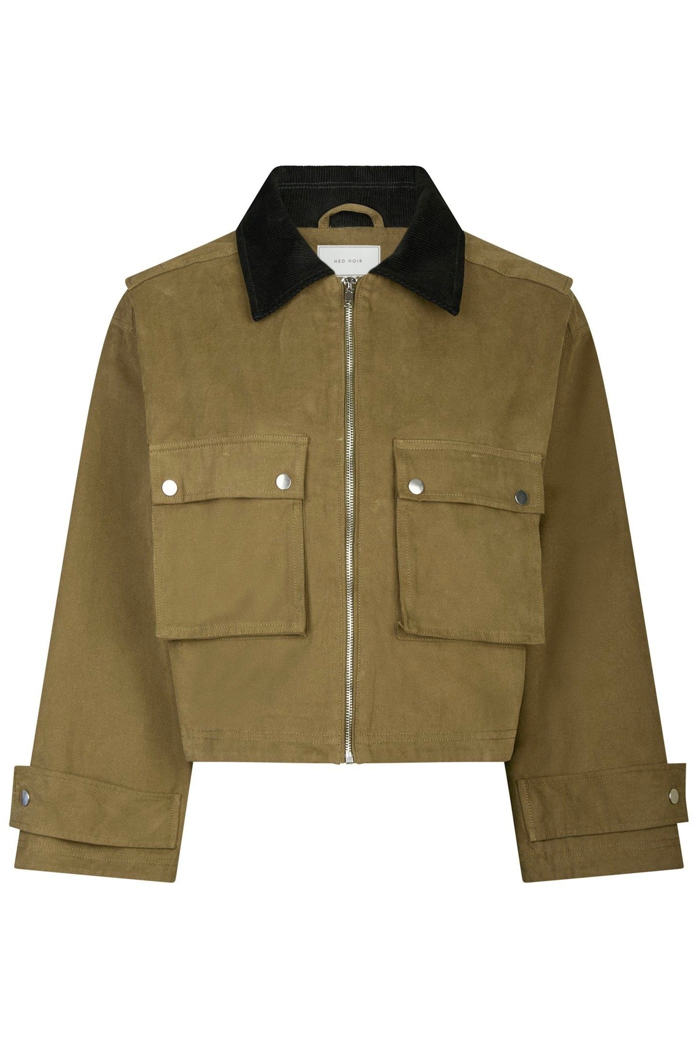 Rivera Canvas Boxy Jacket | Army | Jakke fra Neo Noir - Image 2