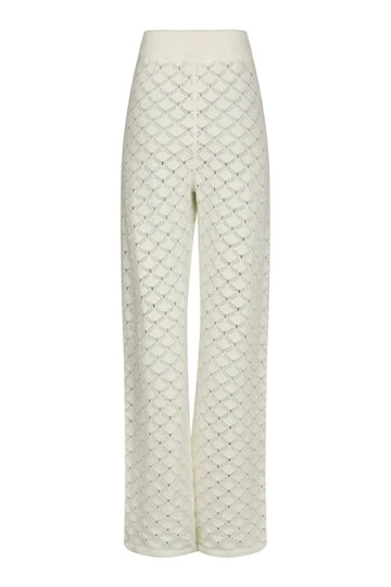 Rizzy Crochet Pants | Off White | Strik fra Neo Noir - Image 10